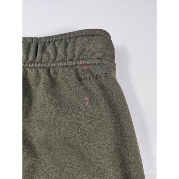Nike fleece lined green warm sweatpants size XL men's (FLAWS) - Picture 6 of 7